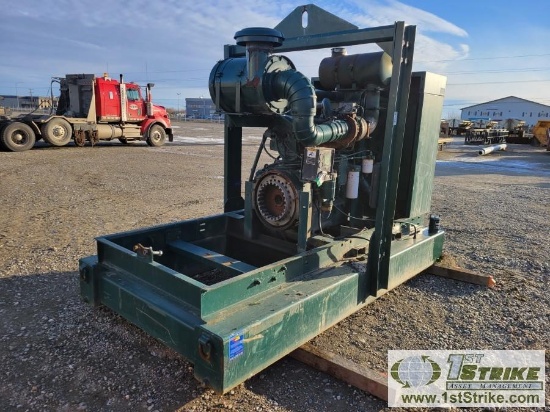 PUMP SKID, JOHN DEERE DIESEL ENGINE, NO PUMP