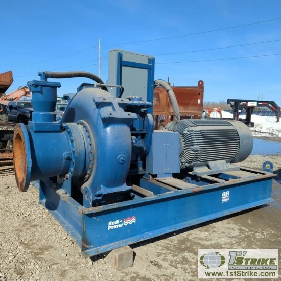 PUMP, GORMAN-RUPP MODEL X551-001, 18IN SUCTION, 16IN DISCHARGE, 250HP, 460V, 3-PHASE ELECTRIC MOTOR,
