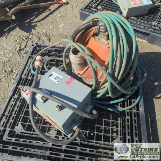 SUBMERSIBLE PUMP, 3IN, SINGLE PHASE, WITH STARTER BOX