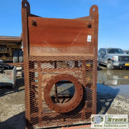 SUCTION HOSE SCREEN, APPROX 18IN OPENING, STEEL CONSTRUCTION
