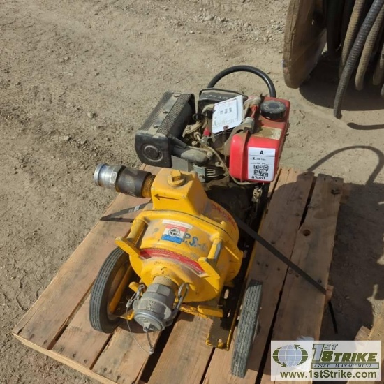 TRASH PUMP, CH&E MODEL 1580W, 2IN, YANMAR DIESEL ENGINE, CART MOUNTED