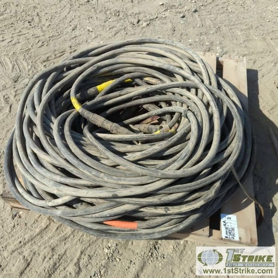1 PALLET. MISC ELECTRICAL CABLE INCLUDING: TF CABLE 4.0 AWG 90C DLO 2 KVP-7K WITH QUICK CONNECT ENDS