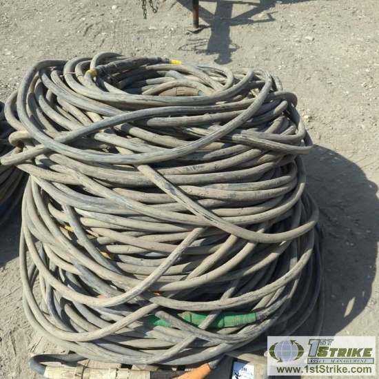 1 PALLET. MISC ELECTRICAL CABLE INCLUDING: TF CABLE 4.0 AWG 90C DLO 2 KVP-7K WITH QUICK CONNECT ENDS