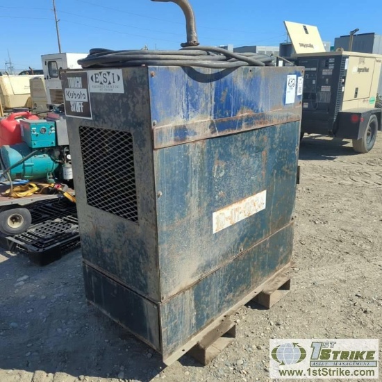 GENERATOR, KUBOTA, 15KW, 120/240/480 VOLT, 3CYL DIESEL ENGINE, SKID MOUNTED