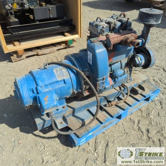 GENERATOR, LISTER, 3 CYLINDER DIESEL, SKID MOUNTED