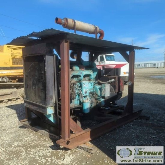 GENERATOR, STAMFORD NEWAGE, 250KW, 312KVA, 480 VOLT, CUMMINS NTC335NFFC, SKID MOUNTED