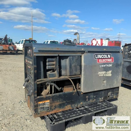 WELDER, LINCOLN VANTAGE 400, 4CYL PERKINS DIESEL. UNKNOWN MECHANICAL PROBLEMS, PARTS MISSING