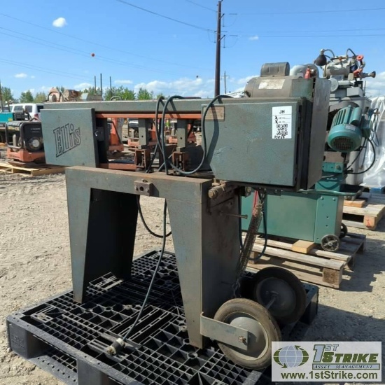 HORIZONTAL BAND SAW, ELLIS, 3/4 HP, 115/230V, SINGLE PHASE ELECTRIC MOTOR, CART MOUNTED
