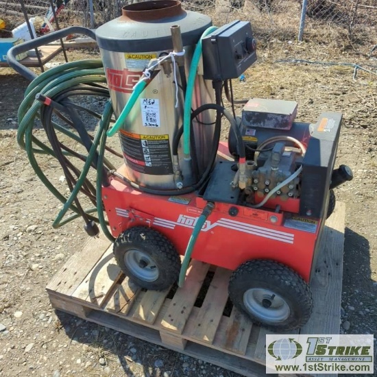 STEAM CLEANER, HOTSY MODEL 795SS, 230V AC, 2000PSI, 225 DEGREE MAX, CART MOUNTED