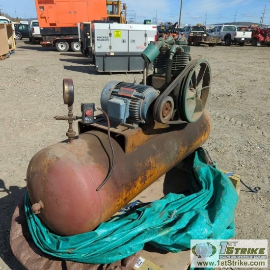 AIR COMPRESSOR, CURTIS, SINGLE HEAD, 3-PHASE ELECTRIC MOTOR