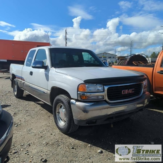 1999 GMC SIERRA 1500 SLE, 5.7L GAS, 4X4, EXTENDED CAB, LONG BED