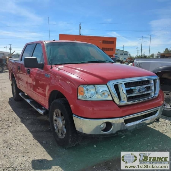 2008 FORD F-150 XLT, 5.4L GAS, 4X4, CREW CAB, SHORT BED. UNKNOWN MECHANICAL PROBLEMS
