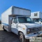 1990 FORD E-350, DUALLY, SINGLE CAB, 14FT7IN X 8FT OVERCAB BOX