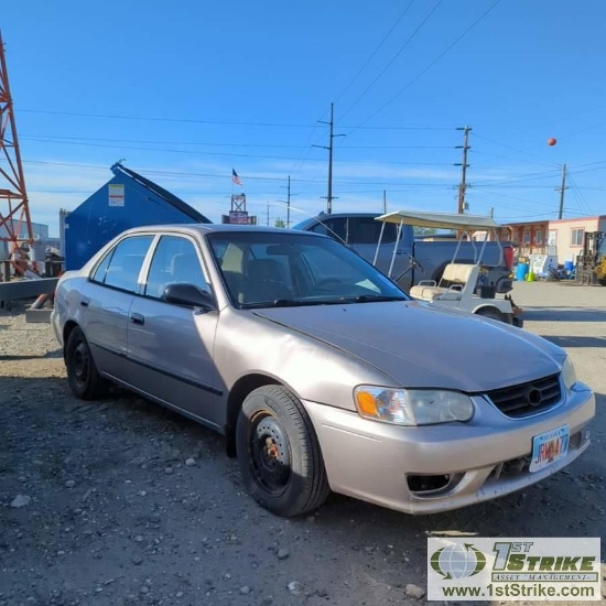 2002 TOYOTA COROLLA, 1.8L GAS, FWD, 4-DOOR