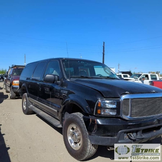 2003 FORD EXCURSION LIMITED, 6.0L POWERSTROKE, 4X4. RECONSTRUCTED TITLE