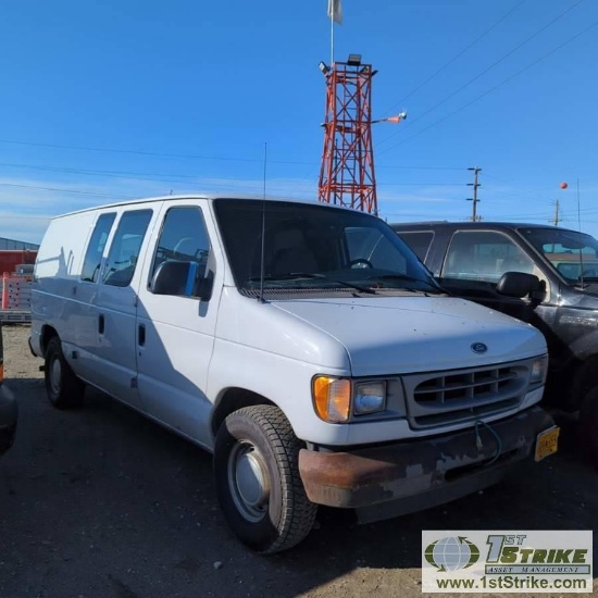 2002 FORD E-150, 4.2L GAS, CARGO CONFIGURATION. MISSING CATALYTIC CONVERTER