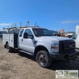 2009 FORD F-350 SUPERDUTY XL, 6.8L TRITON, 4X4, DUALLY, EXTENDED CAB, 9FT SERVICE BED. UNKNOWN MECHA