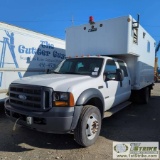 2006 FORD F-550, 6.0L POWERSTROKE, 4X4, CREW CAB, 12FT X 8FT OVERCAB INSULATED BOX, NORTHERN LIGHTS