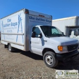 2004 FORD E-350 SUPERDUTY, 5.4L GAS, DUALLY, SINGLE CAB, 15FT6IN X 8FT BOX