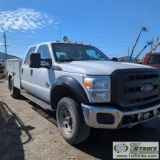 2014 FORD F-350 SUPERDUTY XL, 6.7L POWERSTROKE, 4X4, CREW CAB, 9FT X 6FT6IN SERVICE BED. UNKNOWN MEC