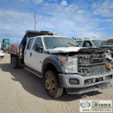 2015 FORD F-550 SUPERDUTY XL, 6.7L POWERSTROKE, 4X4, DUALLY, CREW CAB, 12FT6IN X 8FT DUMP BED.