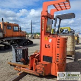 WAREHOUSE FORKLIFT, LEWIS-SHEPHARD NR2F AISLE-MASTER, STAND UP TYPE, 2000LB CAP, 128IN LIFT HEIGHT,