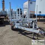 CONDUIT AND TUBING TRAILER, SINGLE AXLE WITH REEL BRAKE. NO TITLE