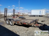 UTILITY TRAILER, 2007 TARNEL, TANDEM AXLE, 83IN WIDE X 190IN LONG DECK, WITH 6FT FOLD DOWN RAMPS