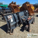 SKIDSTEER ATTACHMENT, 96IN PLOW, ANBO MANUFACTURING, HYDRAULIC ANGLE ADJUST