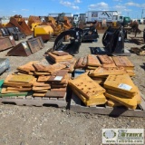 4 PALLETS. MISC HEAVY EQUIPMENT WEAR PARTS, INCLUDING: CUTTING EDGES
