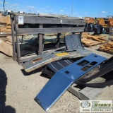 3 PALLETS. MISC HEAVY TRUCK AND EQUIPMENT PARTS, INCLUDING: SEMI TRACTOR BUMPERS, FENDERS, MISC GLAS