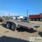 TILT DECK EQUIPMENT TRAILER, 16FT DECK, TANDEM AXLE, 10000LB ELECTRIC WINCH. NO TITLE