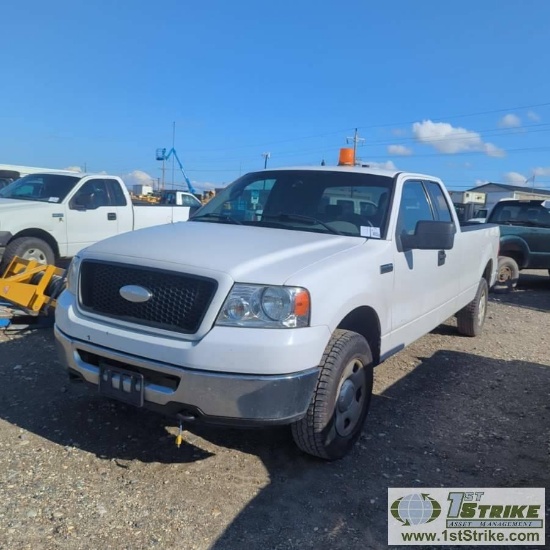 2006 FORD F-150 XLT, 5.4L TRITON, 4X4, EXTENDED CAB, LONG BED