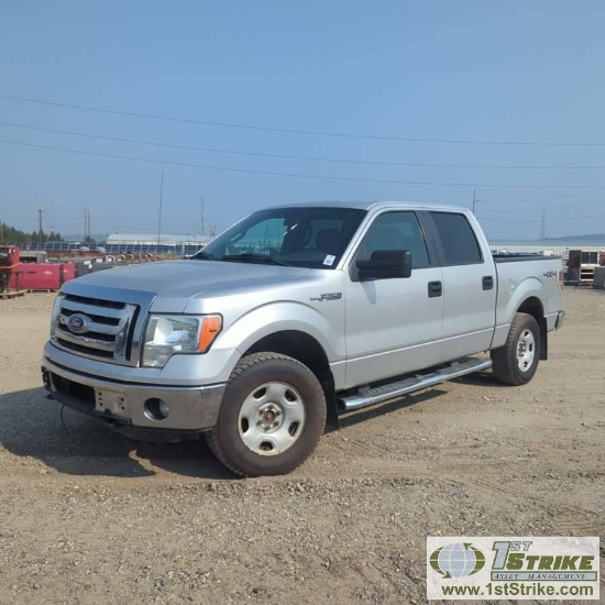 2011 FORD F-150 XLT, 5.0L GAS, 4X4, CREW CAB, SHORT BED