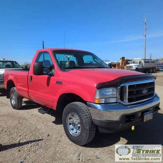 2003 FORD F-250 SUPERDUTY XLT, 6.0L POWERSTROKE, 4X4, SINGLE CAB, LONG BED