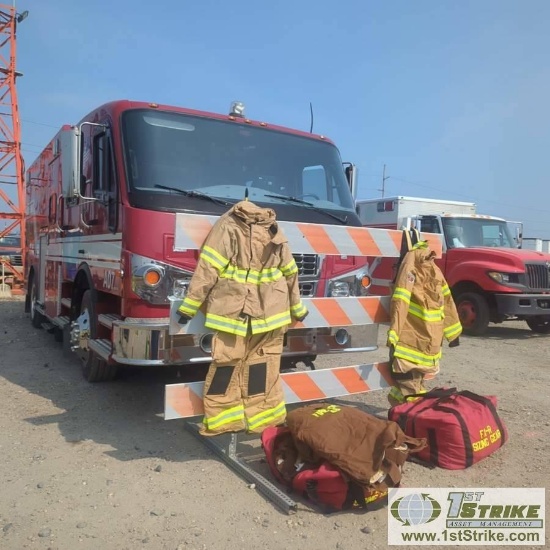 MISC FIREFIGHTER TURNOUT GEAR, FIRE-DEX, INCL: 14EA JACKETS, 8EA PANTS, 2 BAGS MISC DEALER SIZING GE