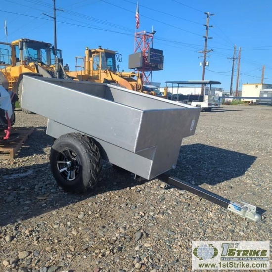 ATV/UTV TRAILER, ALUMINUM TUB, 48IN x 44IN, SINGLE AXLE. THIS ITEM APPEARS UNUSED