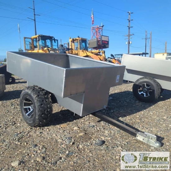 ATV/UTV TRAILER, ALUMINUM TUB, 48IN x 44IN, SINGLE AXLE. THIS ITEM APPEARS UNUSED