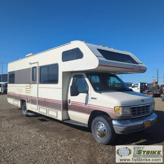 MOTORHOME, 1993 TIOGA CLASS C, 26FT, FORD E350, 7.5L GAS