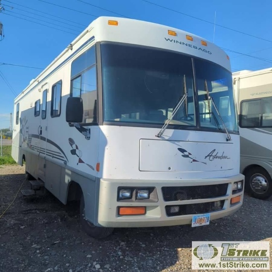 MOTORHOME, 1997 WINNABEGO 3796 CLASS A, 33FT, SLIDE OUT, GENERATOR, HYDRAULIC LEVEL SYSTEM