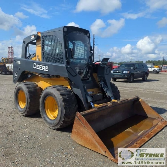 SKIDSTEER, 2013 JOHN DEERE 332D, EROPS, EXT HYD, W/82IN GP BUCKET