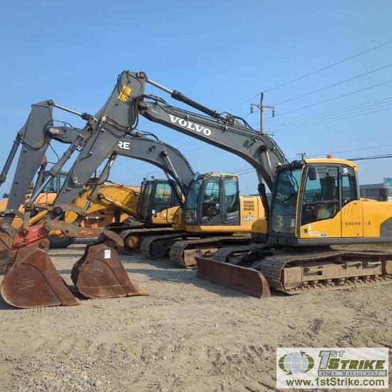 EXCAVATOR, 2008 VOLVO EC140CL, EROPS, PUSH BLADE, 58IN CLEANOUT BUCKET AND 35IN DIG BUCKET