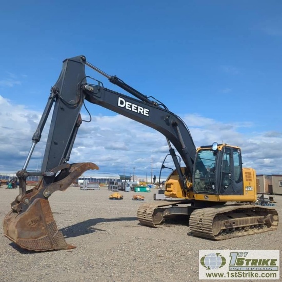 EXCAVATOR, 2012 JOHN DEERE 225D, EROPS, 40IN DIG BUCKET, THUMB