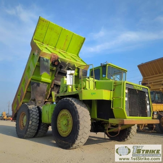 HAUL TRUCK, 1975 TEREX 33-07AA. 25 YARD BOX, 80,000 LB CAPACITY. DETROIT 12V-71T ENGINE, 6 SPEED ALL