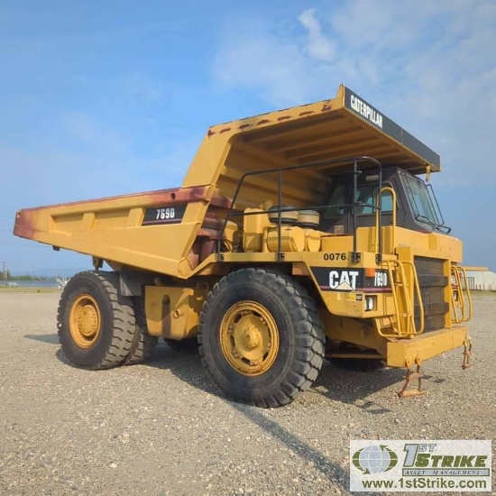 HAUL TRUCK, 1996 CATERPILLAR 769D. 22 YARD BOX, 79,000 LB CAPACITY. 3408 ENGINE, 8 SPEED