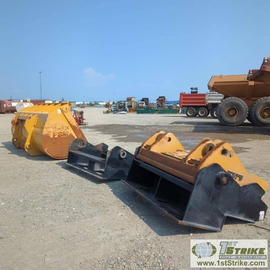 LOADER ATTACHMENT, PSM 10.5FT GP BUCKET, CAT 966M COUPLER, 2EA MOUNTING PLATES