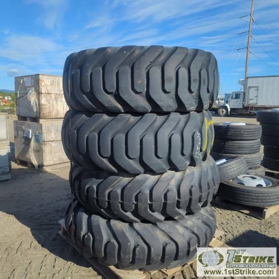 4 EACH. HEAVY EQUIPMENT TIRES, 17.5 X 25