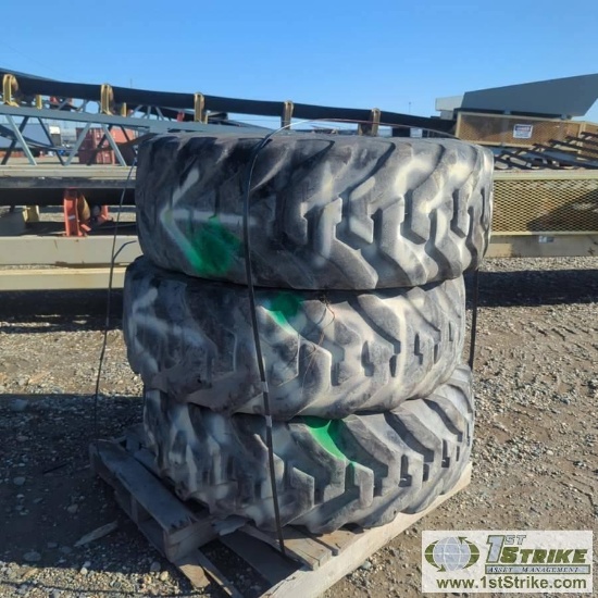 3 EACH. TIRES, 16.9-28, ON WHEELS
