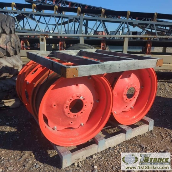 1 PALLET. WHEELS, STEEL, 8-LUG