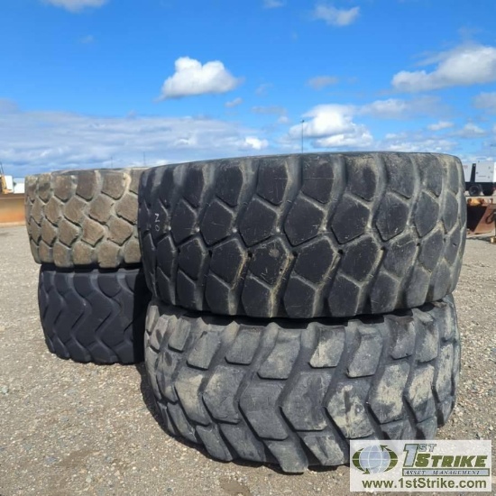 4 EACH. HEAVY EQUIPMENT TIRES, 750/65R25, MICHELIN XAD